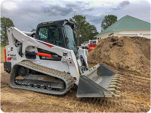 Land Grading with Track Loader